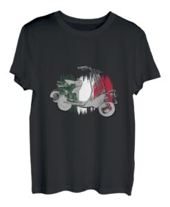 Vespa Scooter Vintage Retro Italienische Flagge T-Shirt