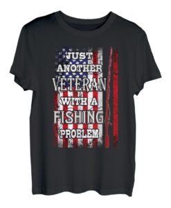 Veteranen-Angelstock, amerikanische Flagge, Barsch, für Herren, Geschenke T-Shirt