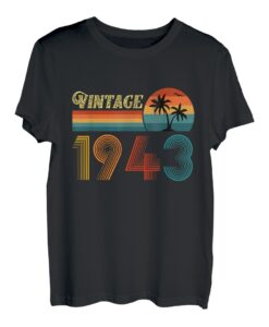 Vintage 1943 T-Shirt für Männer Frauen 79. Geburtstag Geschenk 79 Jahre T-Shirt