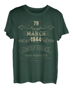 Vintage 1944 Outfit für Frauen 79 Jahre alt Männer Frau Geburtstag T-Shirt
