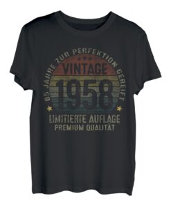 Vintage 1958 65 Jahre Geschenk 65 Geburtstag Männer Frauen T-Shirt