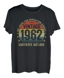 Vintage 1962 60 Jahre Geschenk 60. Geburtstag Mann Frau T-Shirt