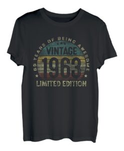 Vintage 1963 Limited Edition 60. Geburtstag 60 Jahre Mann T-Shirt