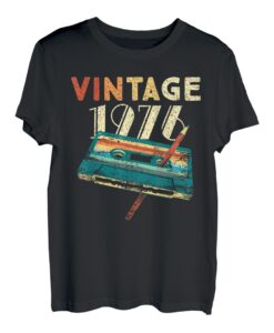 Vintage 1976 Musikkassette 47. Geburtstag Geschenke 47 Jahre alt T-Shirt
