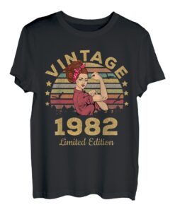 Vintage 1982 Made in 1982 39. Geburtstag Frauen 39 Jahre T-Shirt
