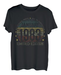 Vintage 1983 40 Jahre 40. Geburtstag Mann Frau Januar 1983 T-Shirt