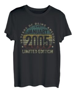 Vintage 2005 18 Jahre 18. Geburtstag Mann Frau Januar 2005 T-Shirt
