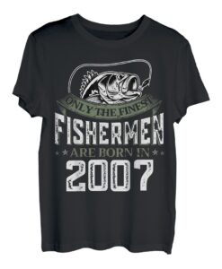 Vintage Angellegende seit 2007 16 Jahren Angeln Geburtstag T-Shirt