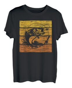 Vintage Angler Fischen Retro Angel Angeln Geschenk Fisch T-Shirt