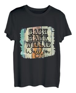 Vintage Cash Hank Willie Waylon Gitarre Country Music T-Shirt