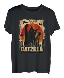 Vintage Catzilla - Lustiges Kätzchen und Katze T-Shirt