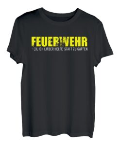 Vintage Feuerwehr Lieber Helfen Gaffen Feuerwehrmann Retten T-Shirt