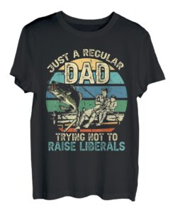 Vintage Fishing Regelmäßiger Opa versucht, Liberale nicht großzuziehen T-Shirt