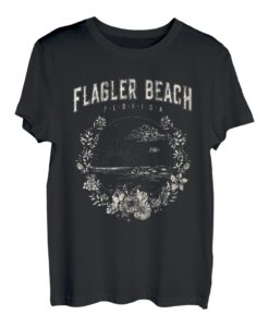 Vintage Flagler Beach Florida Palmen Strand Retro T-Shirt