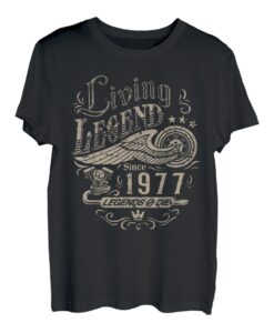 Vintage Hemd zum 46. Geburtstag für Männer Living Legend Since 1977 T-Shirt