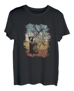Vintage Holz Fällen Axt & Hackklotz 80er Retro Holzfäller T-Shirt