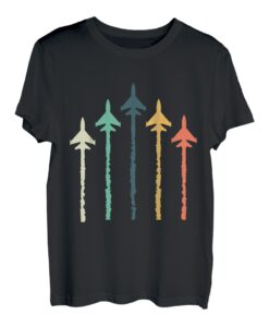 Vintage Jet Fighter Retro Luftfahrtflugzeug Flugzeug Luftwaffe T-Shirt