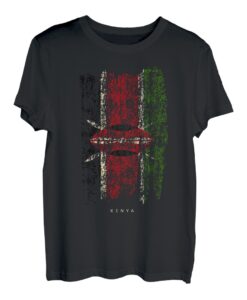 Vintage Kenia Flagge Retro Kenianisch T-Shirt