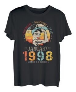 Vintage Legendary Awesome Epic Since Januar 1998 Birthday T-Shirt