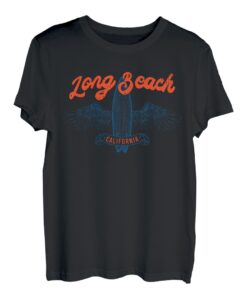 Vintage Long Beach California Palmen CA Retro Surf T-Shirt