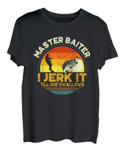 Vintage Masterbaiter Cool Fisherman Angel-Lifestyle T-Shirt