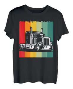Vintage Retro Truck Lastkraftwagen Transporter Fernfahrer T-Shirt
