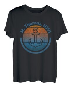 Vintage St Thomas Sailor Anker - USVI Captain Sailing T-Shirt