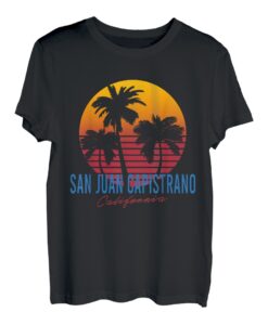 Vintage-Stil San Juan Capistrano California Palm Sunset CA Retro T-Shirt