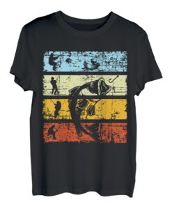 Vintage Style Angler Retro Angeln Fischer Angel Geschenk T-Shirt