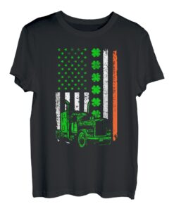Vintage Trucker St. Patricks Day Irische amerikanische Flagge Geschenk T-Shirt
