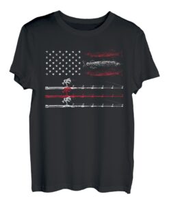 Vintage USA Fisch Amerikanische Flagge Angeln Patriotische Angler T-Shirt