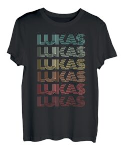 Vorname LUKAS Deutscher Junge Retro Geburtstag Namensschild T-Shirt