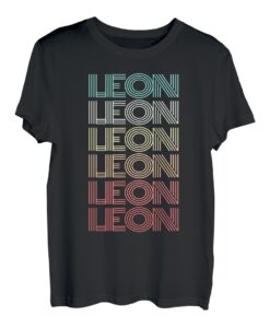 Vornamen LEON German Boy Retro Personalisierter Geburtstag T-Shirt