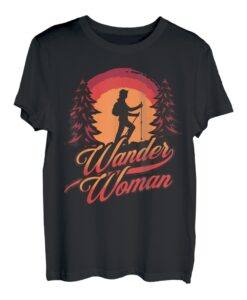 Wander Woman Wandern Trekking Lustig Frauen Bergsteigen T-Shirt