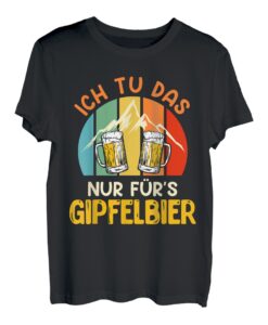 Wanderer lustig Bierfan Gipfelbier Summit Bergsteiger T-Shirt