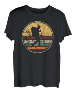 Wanderer Vintage Bergsteiger Wandern Retro Distressed Look T-Shirt