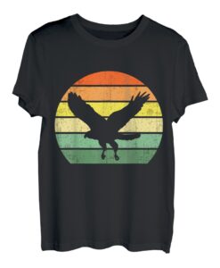 Wanderfalke Retro Vintage Sonnenuntergang Geschenkidee T-Shirt