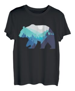 Wandern Bergsteigen Bär Grizzly Graubär Braunbär T-Shirt