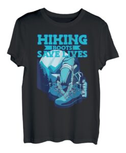 Wanderschuhe Save Lives Campingrucksack Bergwandern T-Shirt