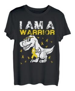 Warrior Childhood Cancer Awareness Dinosaurier Boys Kids T-Shirt