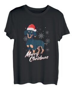 Weihnachten Dackel Santa Claus Hundehalter Xmas Geschenk T-Shirt