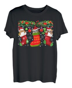 Weihnachten Lustig Katzen in Weihnachtssocken Christmas T-Shirt