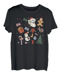 Weihnachten Winter Xmas Holiday Retro Santa Doodles Weihnachten T-Shirt