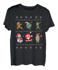 Weihnachtshemd für Kinder Jungen Dabbing Santa Elves Xmas T-Shirt