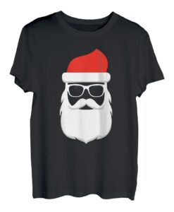 Weihnachtsmann Mütze Sonnenbrille Bart Santa Geschenkidee T-Shirt