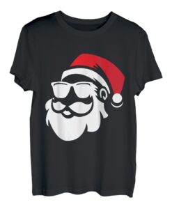 Weihnachtsmann Sonnenbrille Nikolaus Mütze Weihnachtsoutfit T-Shirt