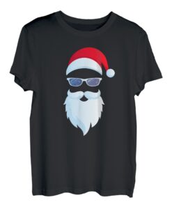 Weihnachtsmann Sonnenbrille Weihnachten Santa Claus Herren T-Shirt