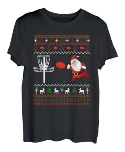 Weihnachtsmann Spielscheibe Golf Frisbee Sport Weihnachten Scheibe Golf T-Shirt