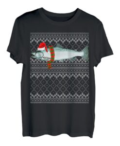 Weihnachtsmütze mit Fischmotiv, Chinook, Lachs T-Shirt
