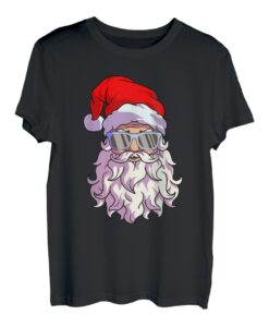 Weihnachtsshirt Mütze Sonnenbrille Weihnachtsmann Christmas Halbarm T-Shirt